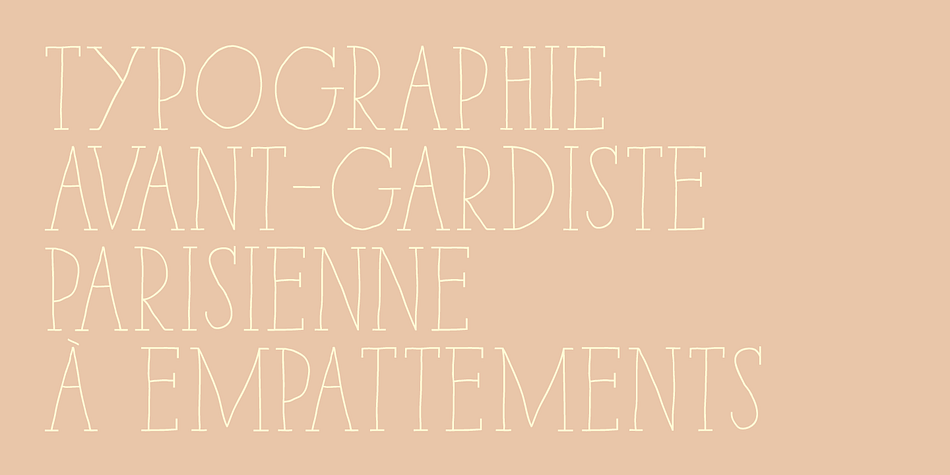 It’s an all-caps thin font, with Art Deco ornaments and extended glyphs for many languages.