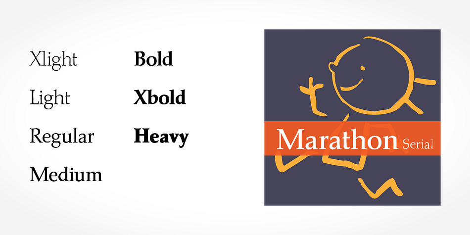 Highlighting the Marathon Serial font family.