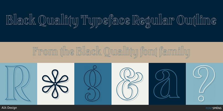 Black Quality Typeface Regular Outline Font