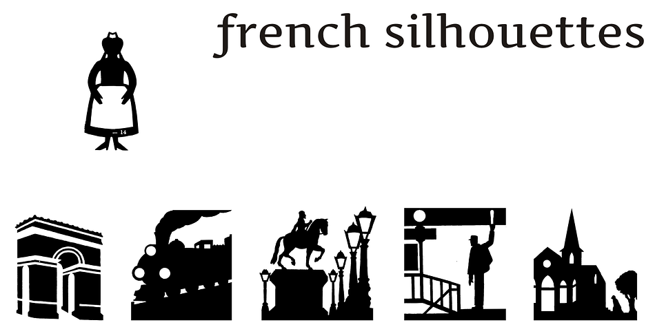 Displaying the beauty and characteristics of the French Silhouettes font family.