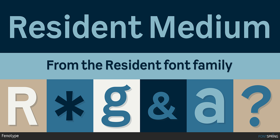 Resident Medium Font