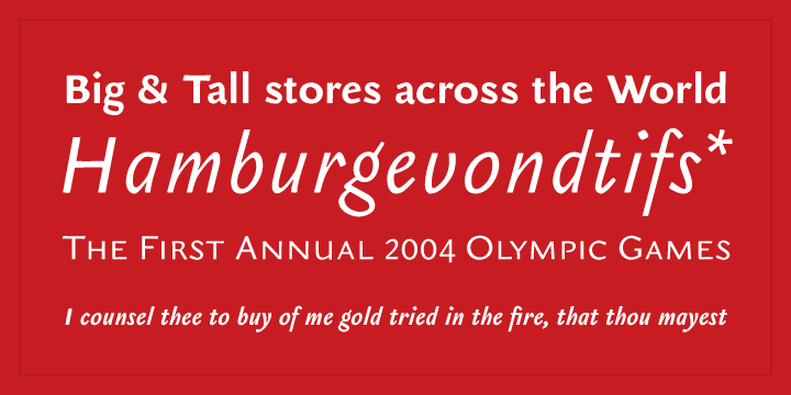 Emphasizing the favorited Gilman Sans font family.