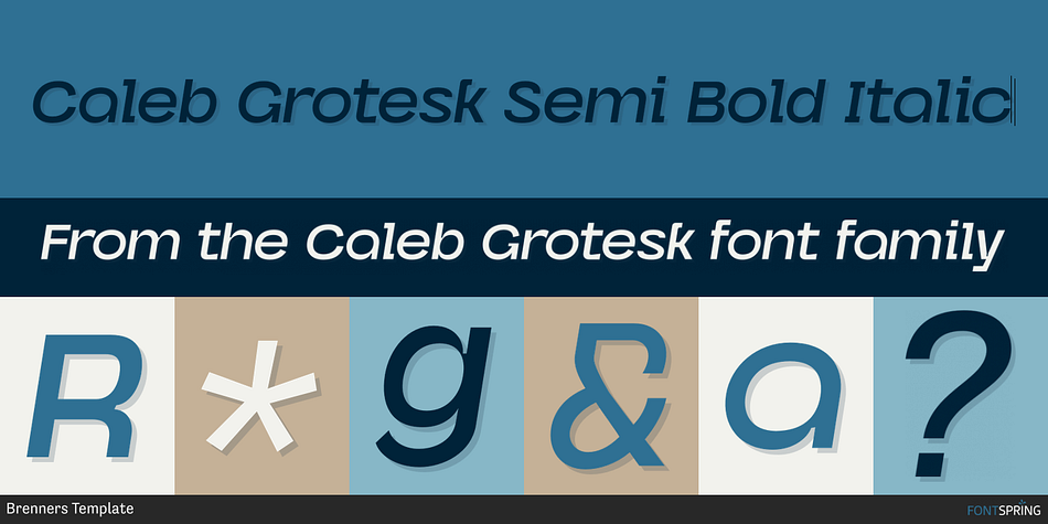 Caleb Grotesk Semi Bold Italic Font