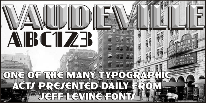 Vaudeville JNL started out as the re-drawing of an angular Art Deco font hand-lettered on some old publications for sale online.