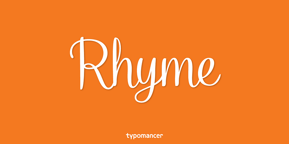 Displaying the beauty and characteristics of the Rhyme font family.