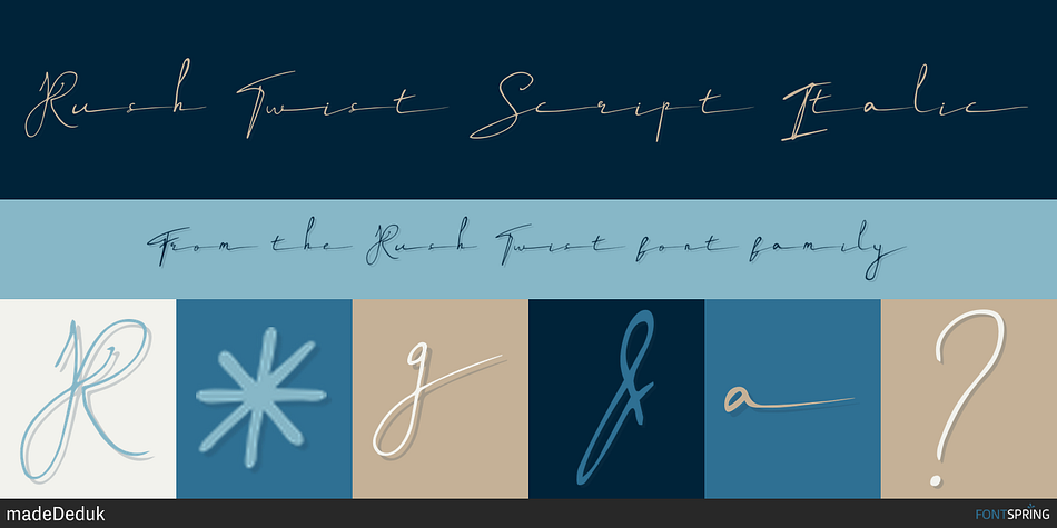 Rush Twist Script Italic Font