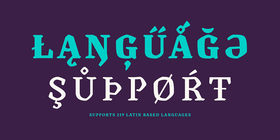 Canilari font family sample image.