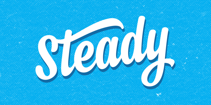 Steady is a script typeface with personality.