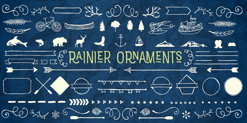 Because Rainier is 100% handmade, contextual alternatives allow each letter has three subtle variations, this way it keeps that authentic hand-drawn look.