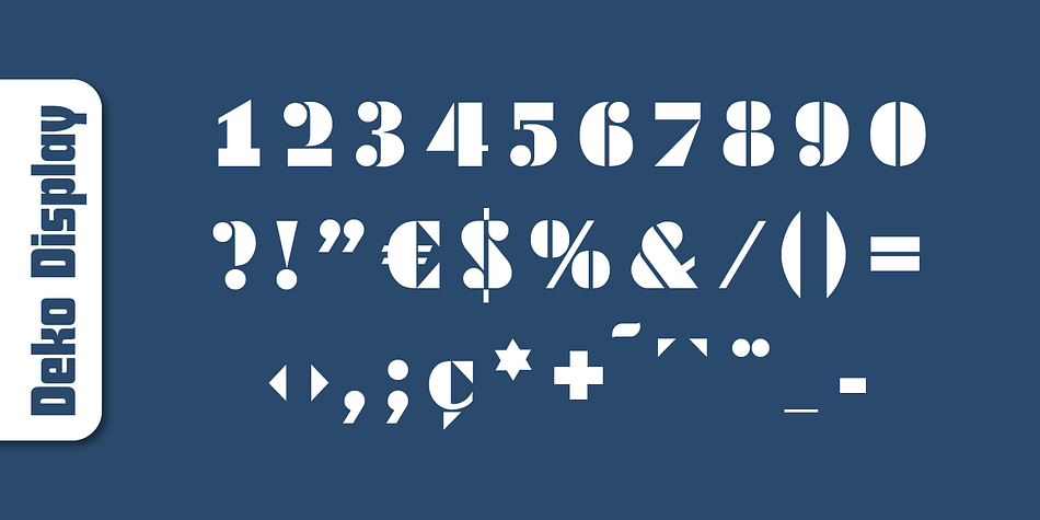 Deko Display Serial is a a three font family.