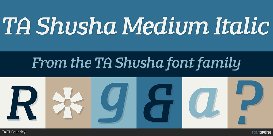 TA Shusha Medium Italic Font