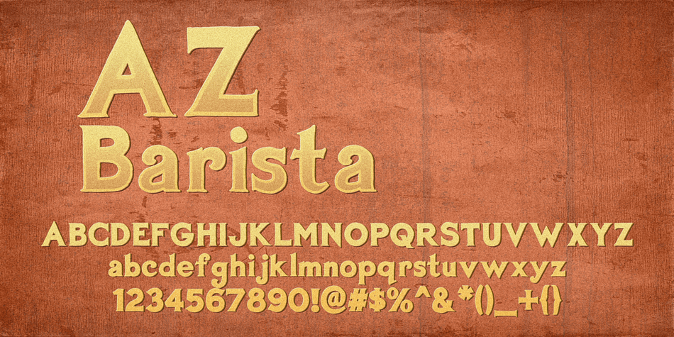 AZ Barista font is inspired from 1920