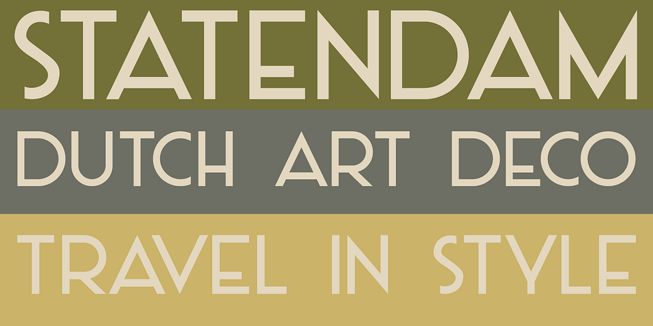 Statendam is an all caps Art Deco font.