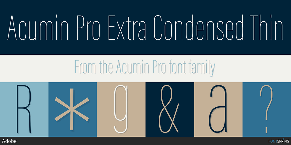 Officer Hus acceptabel Acumin Pro Extra Condensed Font Collection by Adobe
