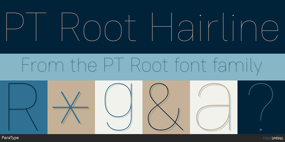 PT Root Hairline Font