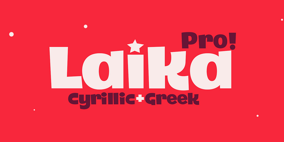 Displaying the beauty and characteristics of the Laika Pro font family.
