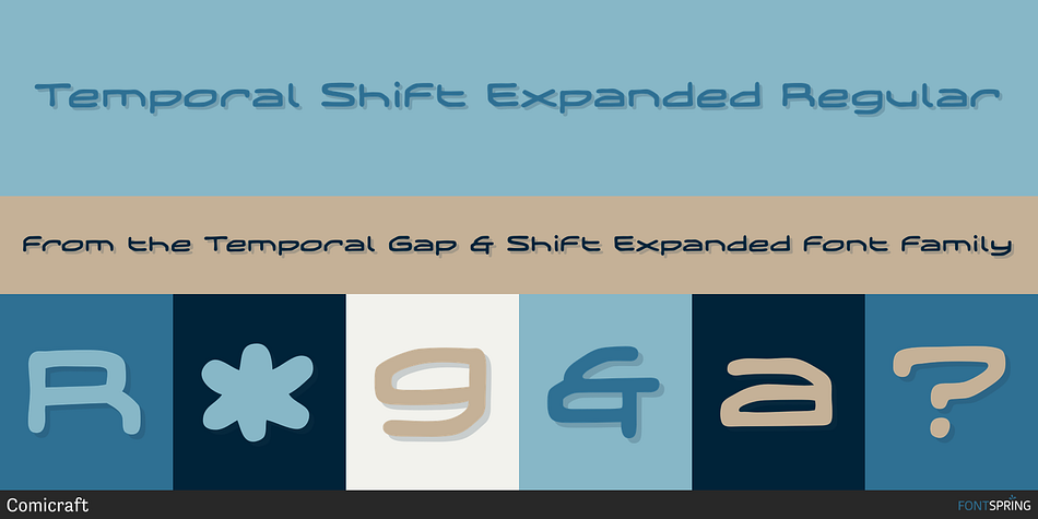 Temporal Shift Expanded Regular Font