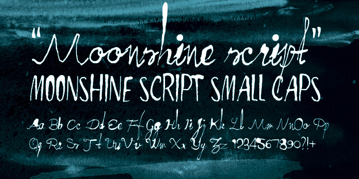 Highlighting the FT moonshine script font family.