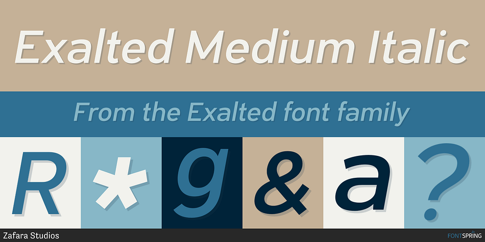Exalted Medium Italic Font
