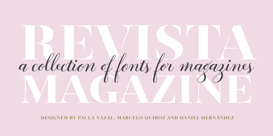 Revista is a typographic system that brings together all the features to undertake any fashion magazine-oriented project.