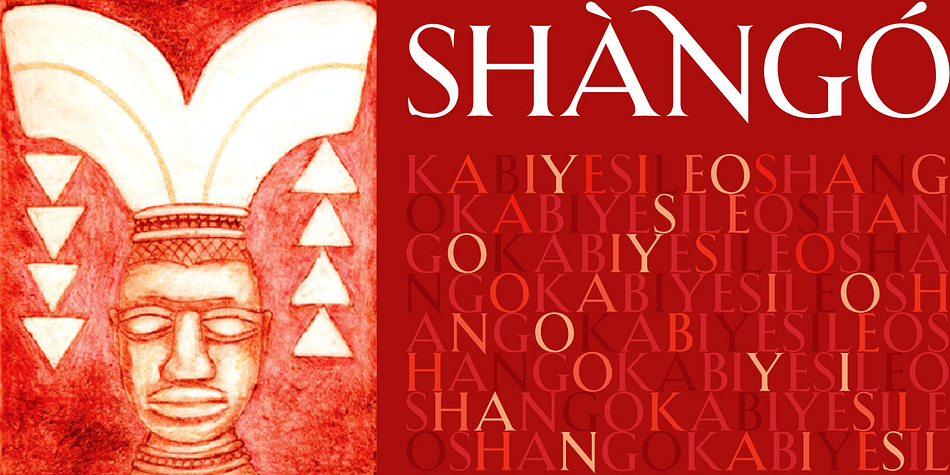 Displaying the beauty and characteristics of the Shango font family.