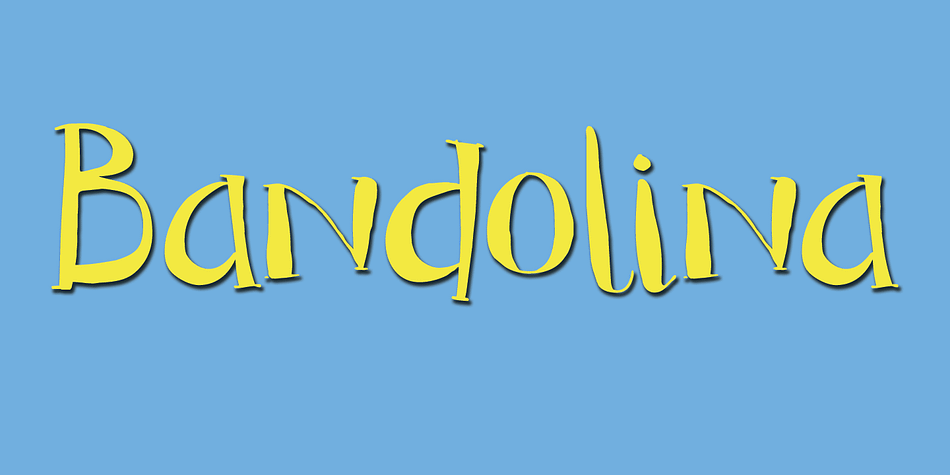 Bandolina is a fun, hand drawn typeface.