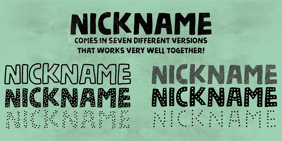 well, since the font IS handmade, all you need to do is play around with the different versions!