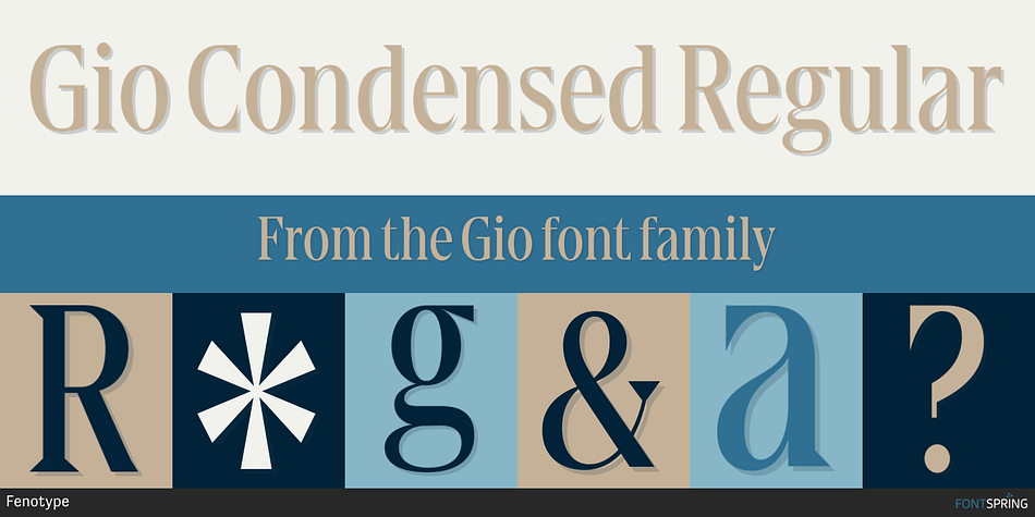 Gio Condensed Regular Font
