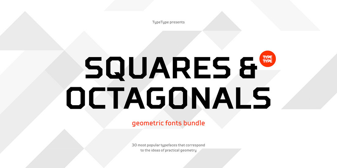TT Squares and Octagonals Font Poster