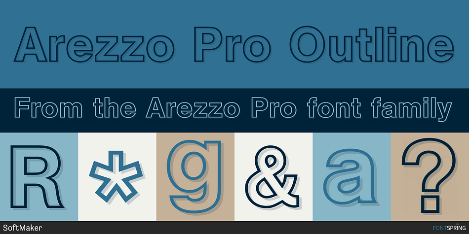 Arezzo Pro Outline Font
