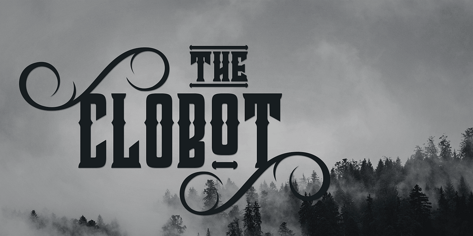 Clobot is a tough and strong decorative display typeface.