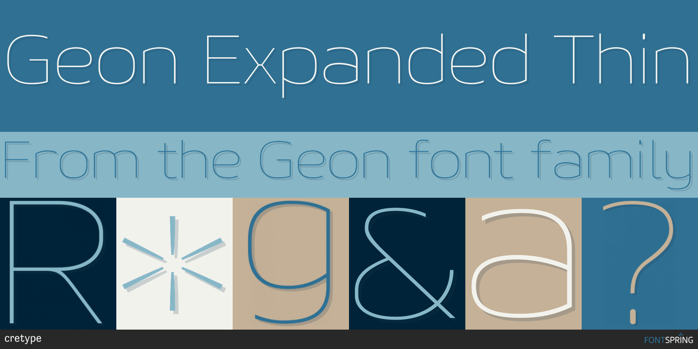 Geon Expanded Font