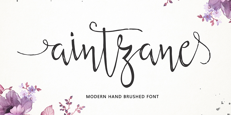 Displaying the beauty and characteristics of the Aintzane Script font family.