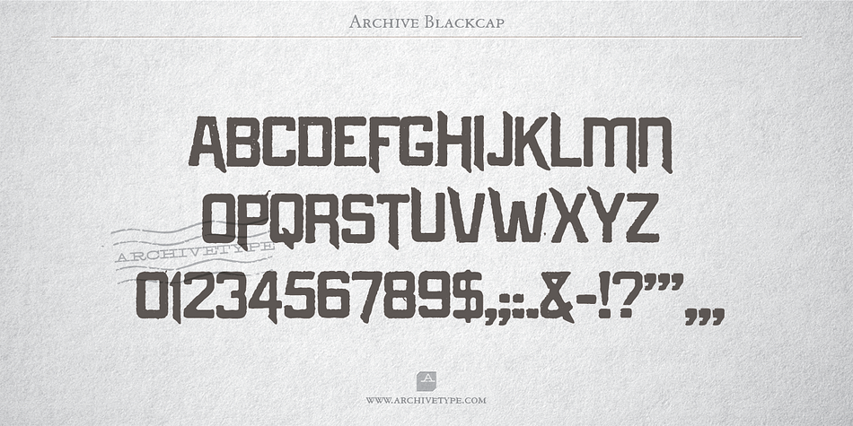 Upper case letters, lower case letters, numerals and basic punctuation.