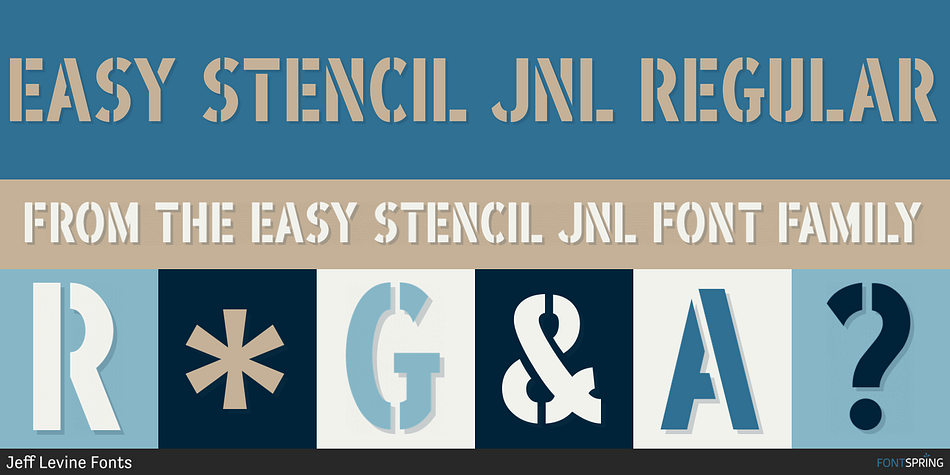Easy Stencil JNL Regular Font