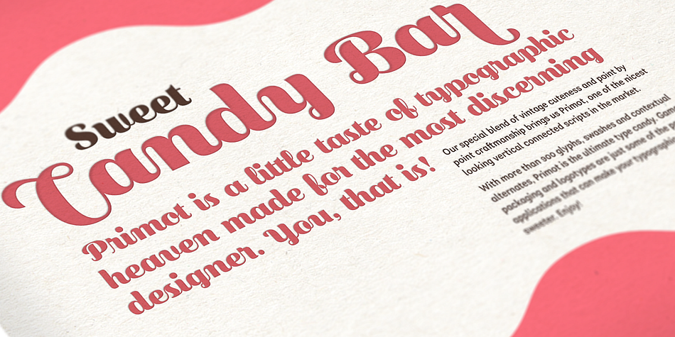 Primot is a vertical script heavily influenced by italian “gelaterias”.