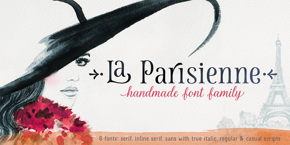 La Parisienne is a collection of fonts inspired by Paris avenues and boulevards full of inimitable french charm.