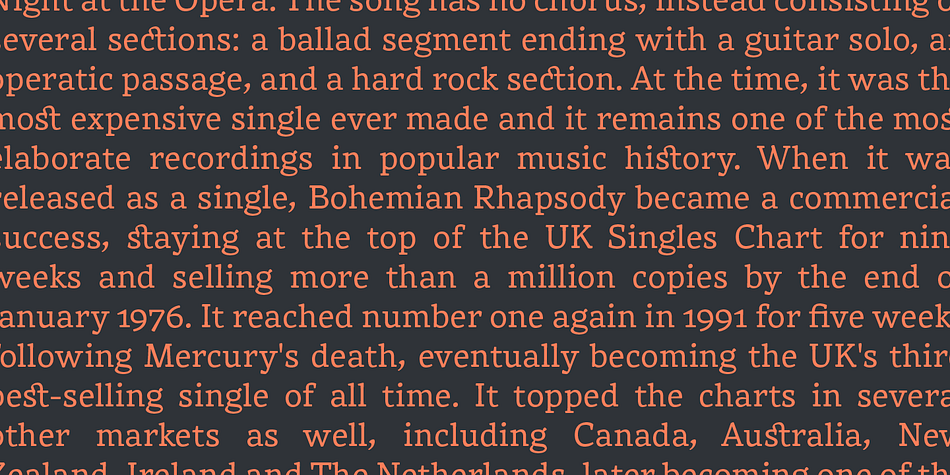 Rival font family sample image.