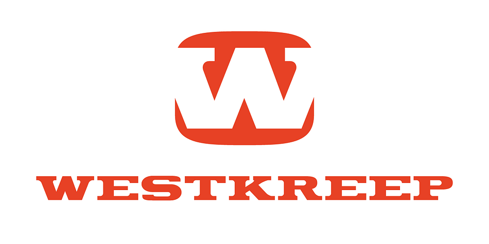 Westkreep is based on wood type with characters extremely wide relative to their height.