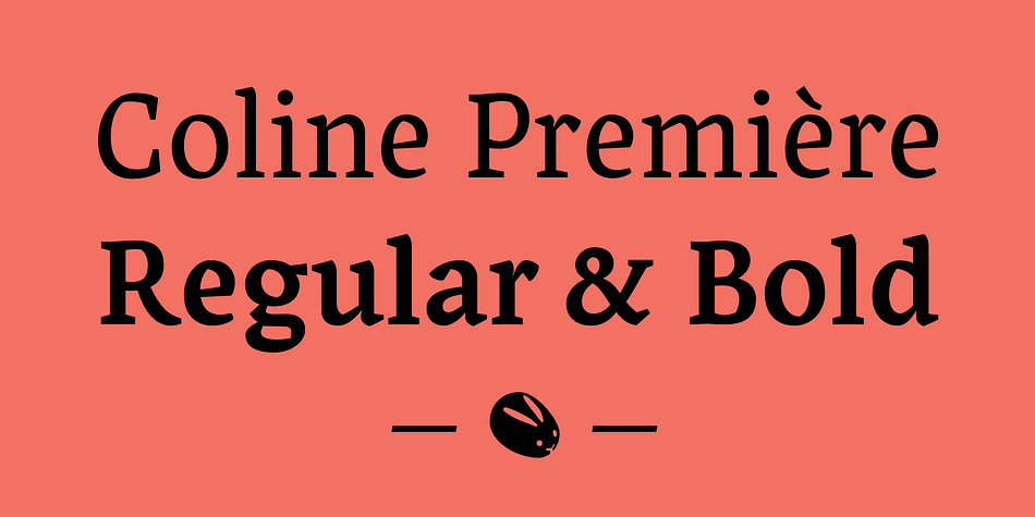 Coline is a typeface family especially designed for pocket books.