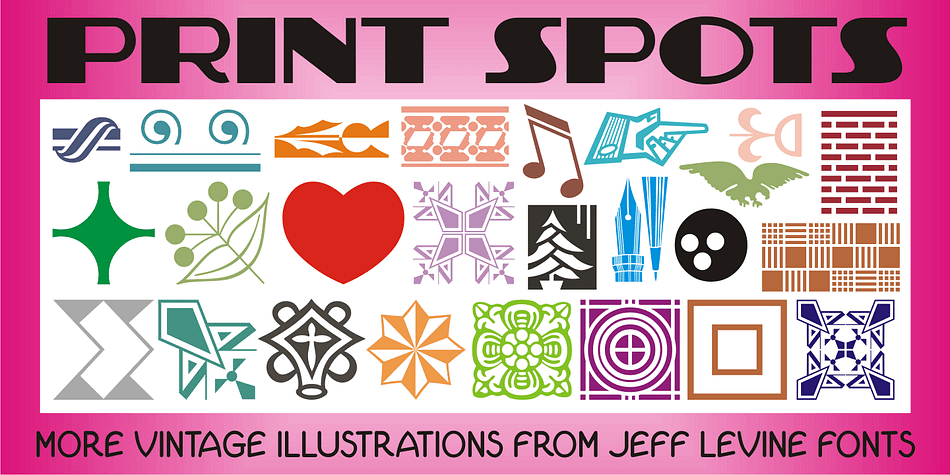 Print Spots JNL once again gathers together various and sundry vintage letterpress ornaments, embellishments, borders and spot illustrations from various sources.