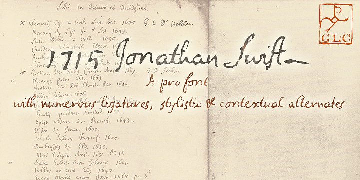 The famous Irish poet and novelist Jonathan Swift (Dublin 1667-1745)has a large personnal library of which he noticed carefully the book list by himself.