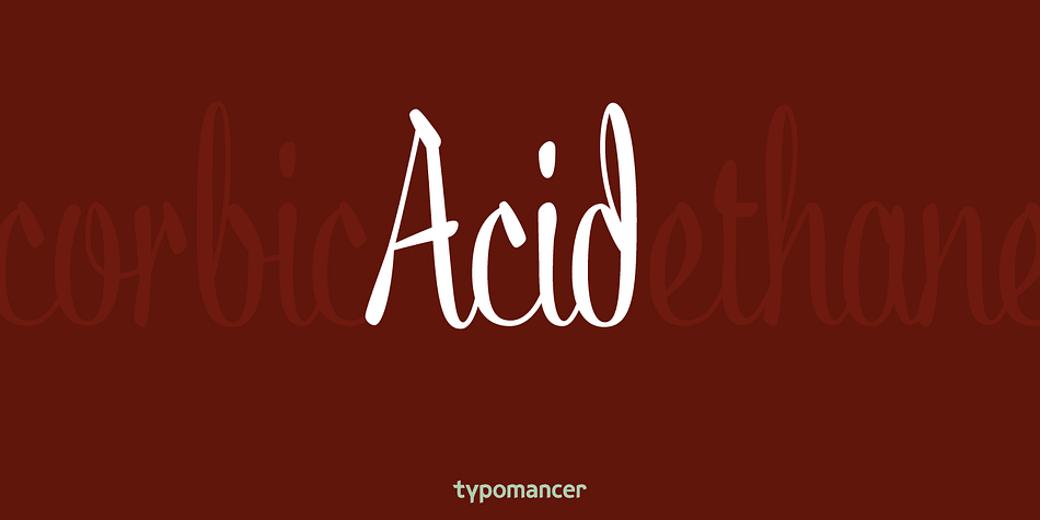 Displaying the beauty and characteristics of the Acid font family.