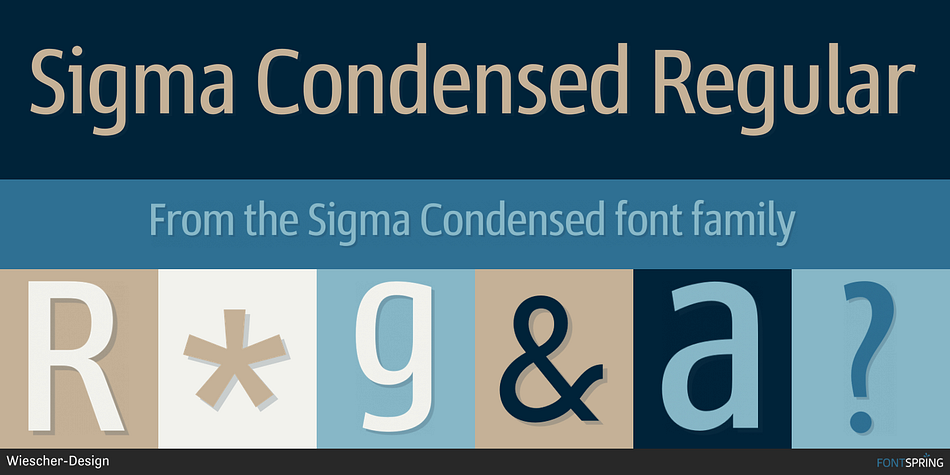 Sigma Condensed Regular Font