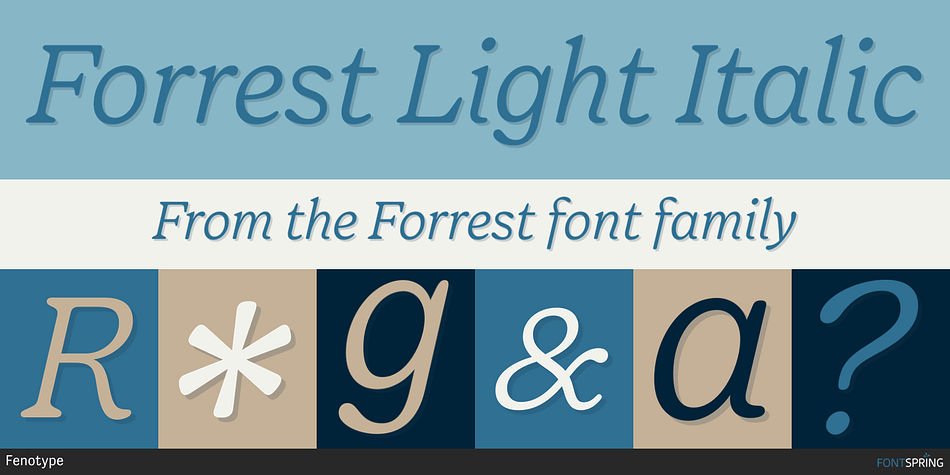 Forrest Light Italic Font