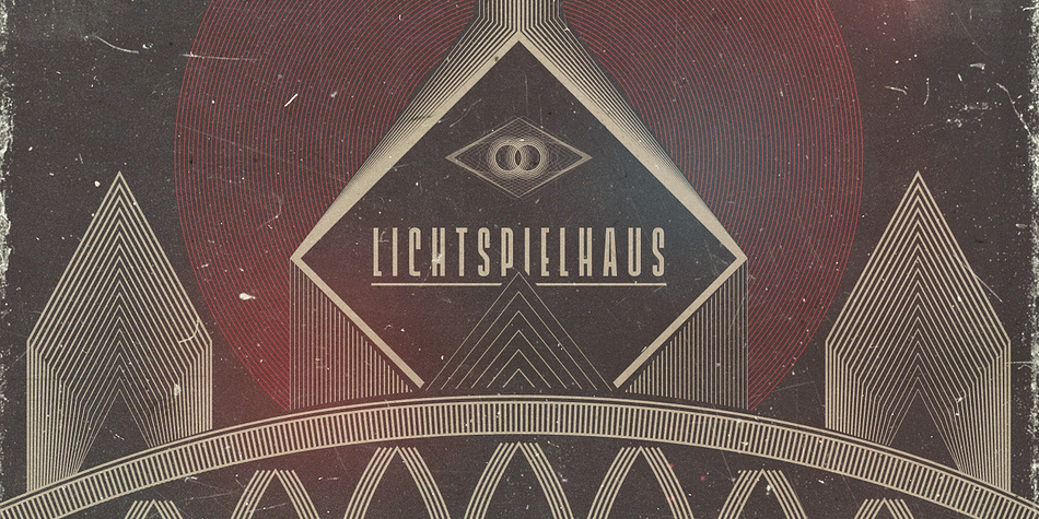 Lichtspielhaus is an ultra condensed Lichtspiele Spin-Off with 8 weights.