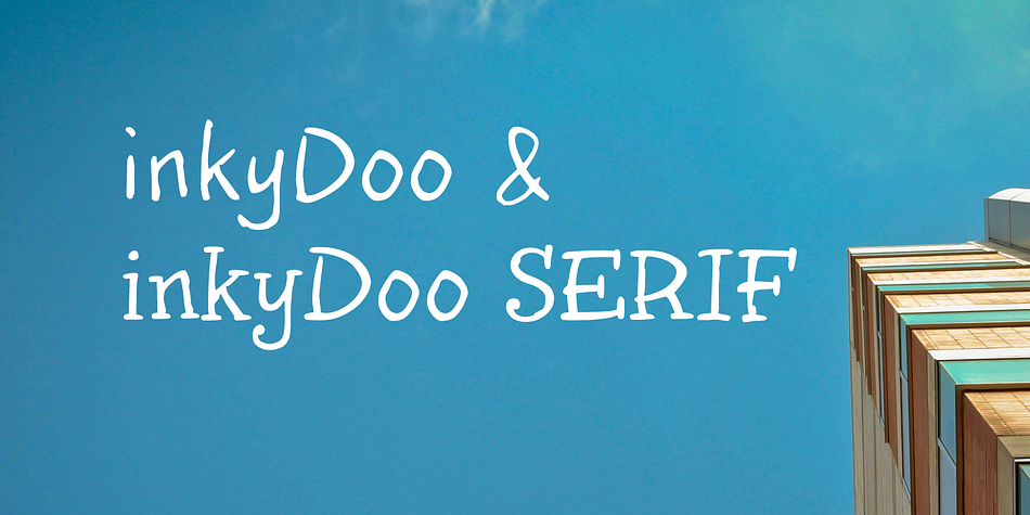 Displaying the beauty and characteristics of the Inkydoo font family.