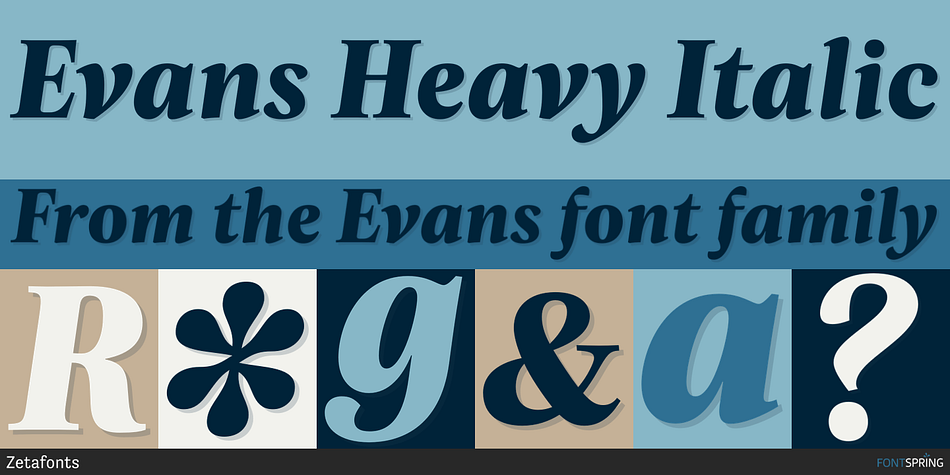 Evans Heavy Italic Font