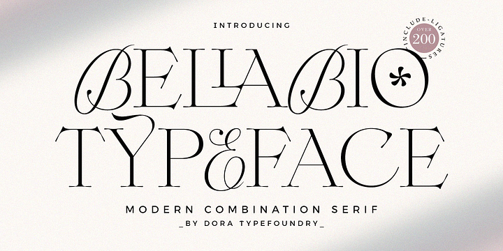 Bellabio font family by Dora Typefoundry