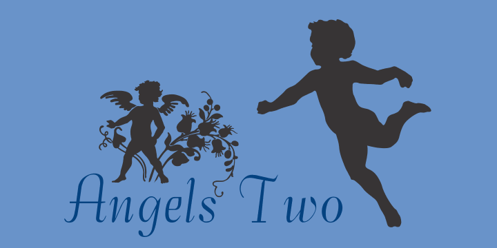 Angels font family sample image.